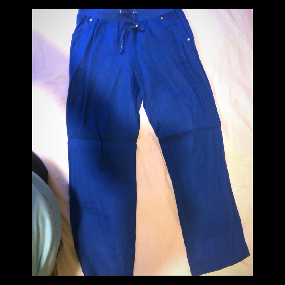 Royal Blue Linen trousers - Never Worn.